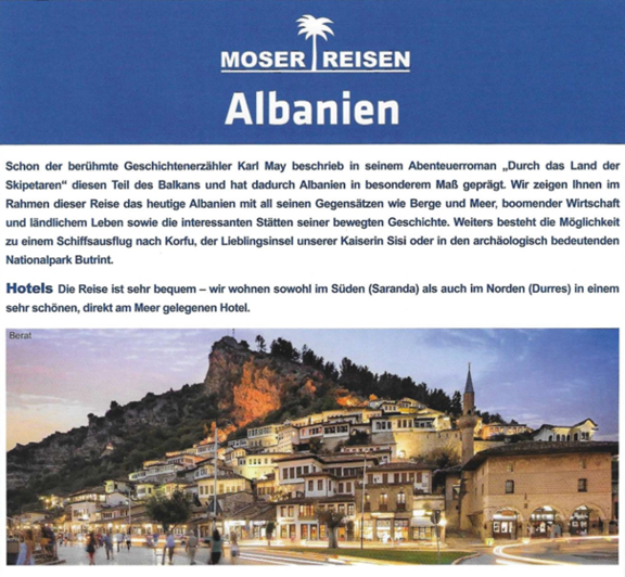 Landeskulturreise 2026 Albanien